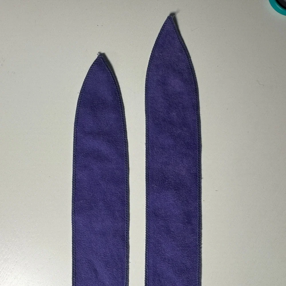 Purple Belt Tie Headband Hair Wrap Bow Pointed Ends Soft Velvet Lavender Pastel